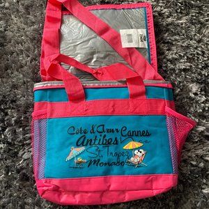 Pink & Blue Snoopy Peanuts Cooler Lunch Bag Case